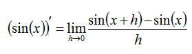 Differenzenquotient der Sinusfunktion